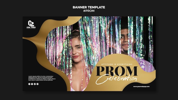 Graduation prom party banner template