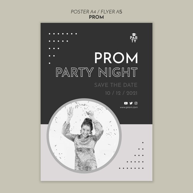 graduation prom poster template