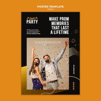 Graduation prom poster template