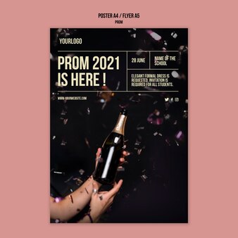Graduation prom print template
