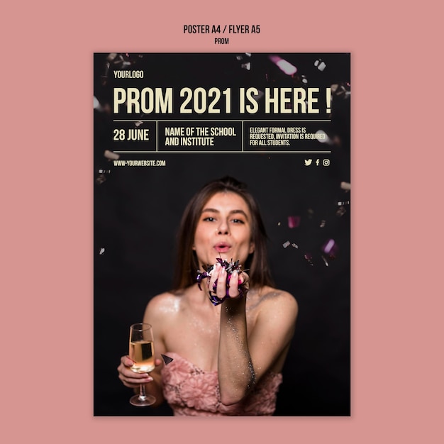 Graduation prom print template