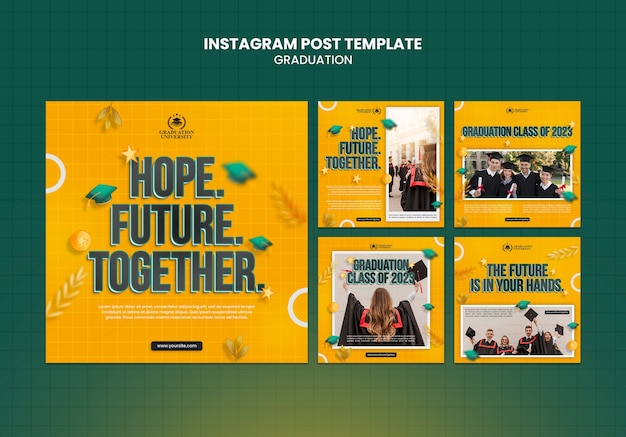 Free PSD graduation template design