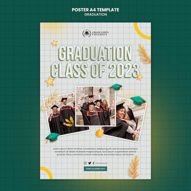 Free PSD graduation template design