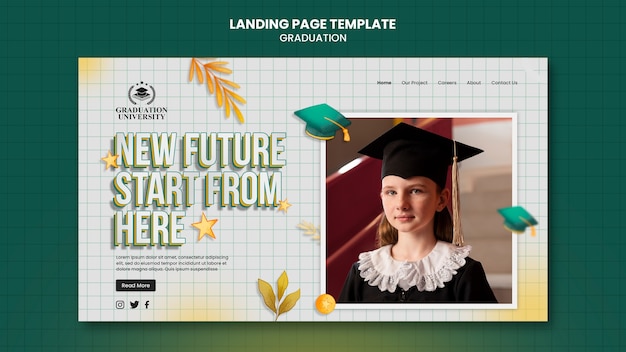 Free PSD graduation template design