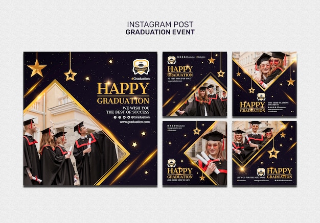 Free PSD graduation template design