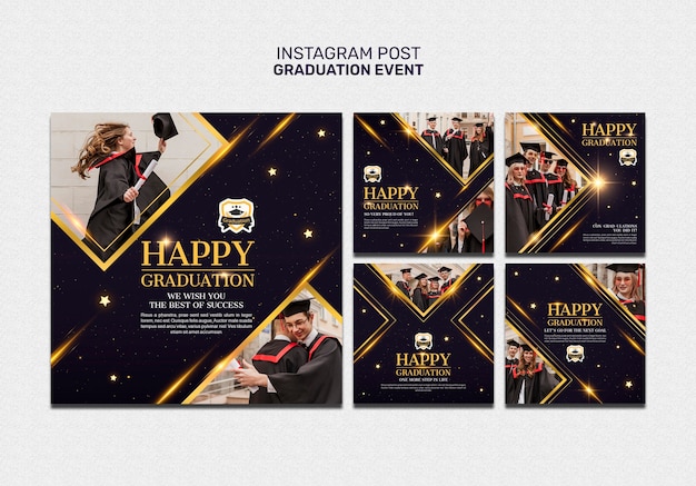 Free PSD graduation template design