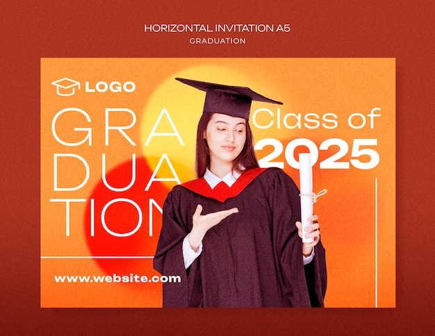 Free PSD graduation  template design