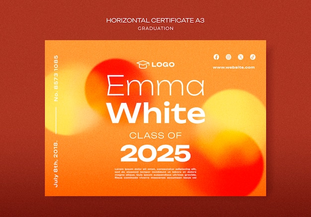 Free PSD graduation  template design