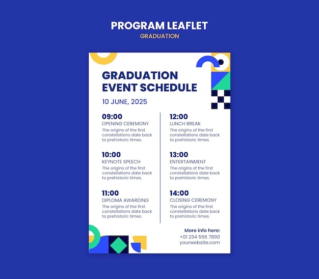Graduation template design