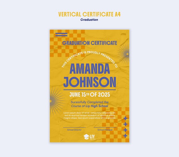 Graduation template design