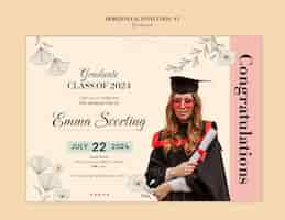 Free PSD graduation template mockup