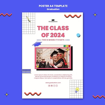 Graduation time poster template