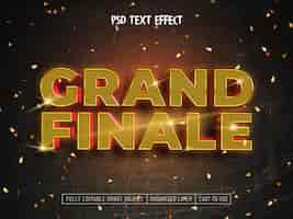 Free PSD grand finale psd text effect