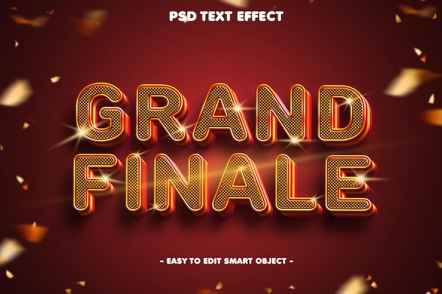 Effetto testo psd del grand finale.