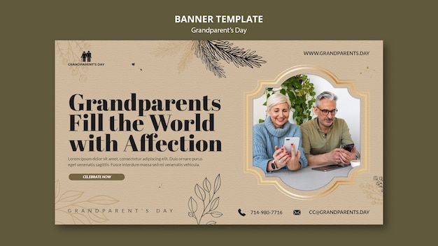 Grandparent's day banner design template