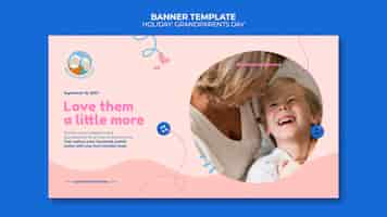 Free PSD grandparents day banner template