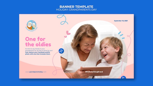 Grandparents day banner template