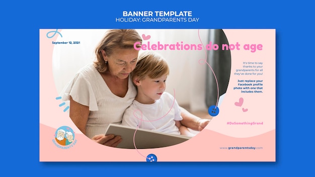 Grandparents day banner template