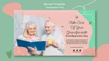 Free PSD grandparents day design banner plate