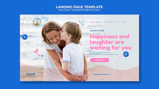 Grandparents day landing page template