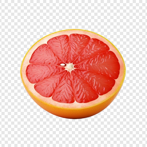 Grapefruit fruits isolated on transparent background