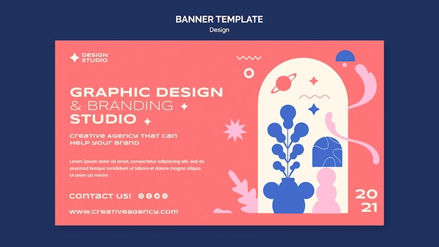 Шаблон графического дизайна баннера