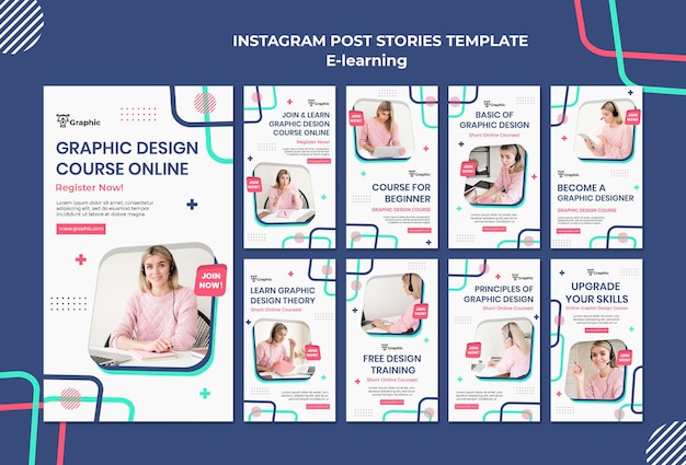 Graphic design course instagram stories