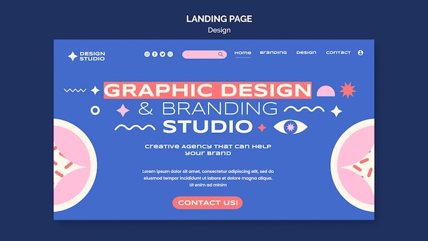 graphic design landing page