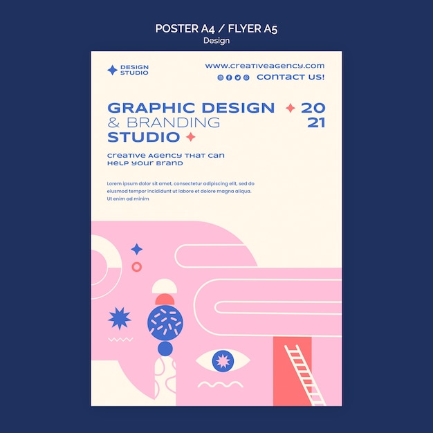 Graphic design poster template