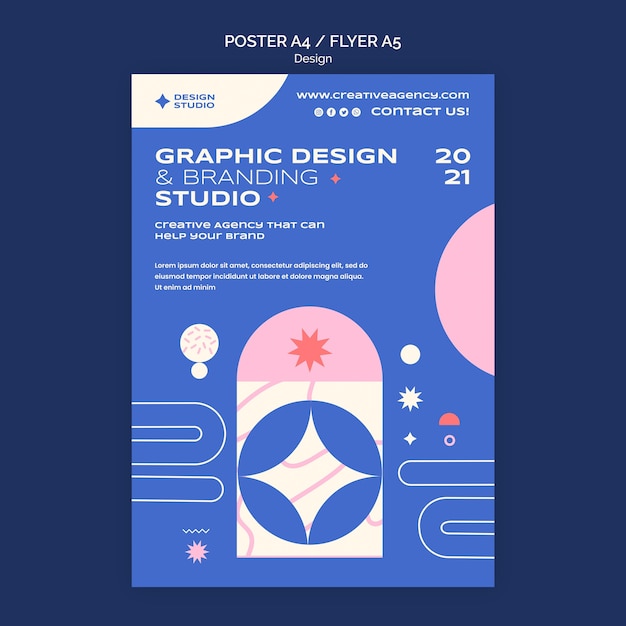 Graphic design poster template