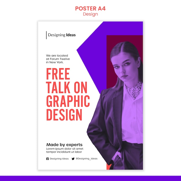 Graphic Design Poster Template – Free PSD Download