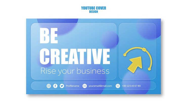 Free PSD graphic design profession youtube cover template