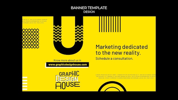 Graphic design services banner template