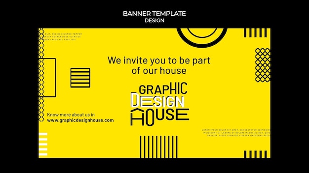 Graphic design services banner template