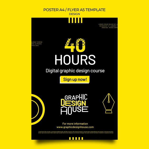 Graphic design services print template