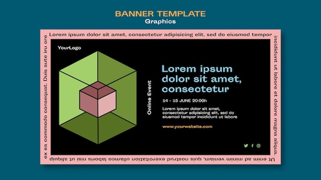 無料PSD グラフィックバナーテンプレート