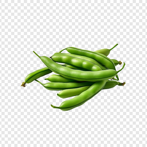 Free PSD green beans isolated on transparent background