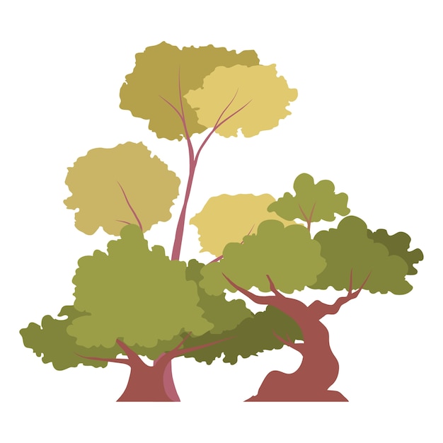 緑の森のイラスト