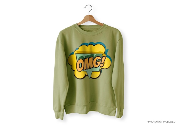 Green front sweater mockup