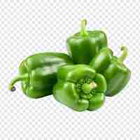 Free PSD green peppers isolated on transparent background