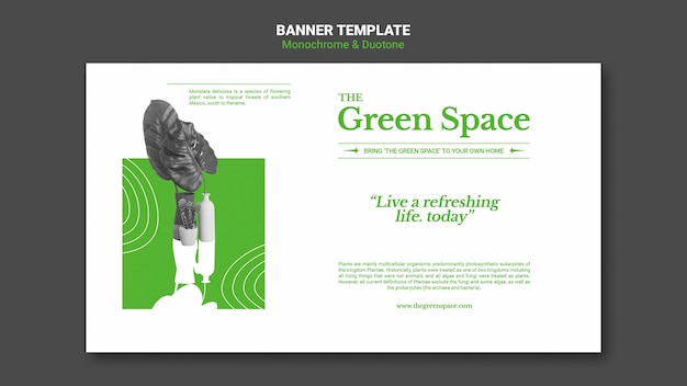 Green space banner template