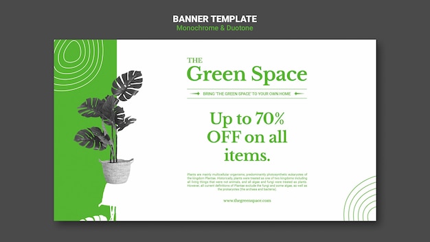 Green space banner template