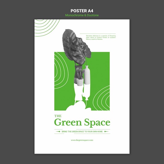 Green space poster template