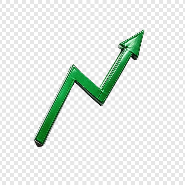 green upward arrow growth progress and success
