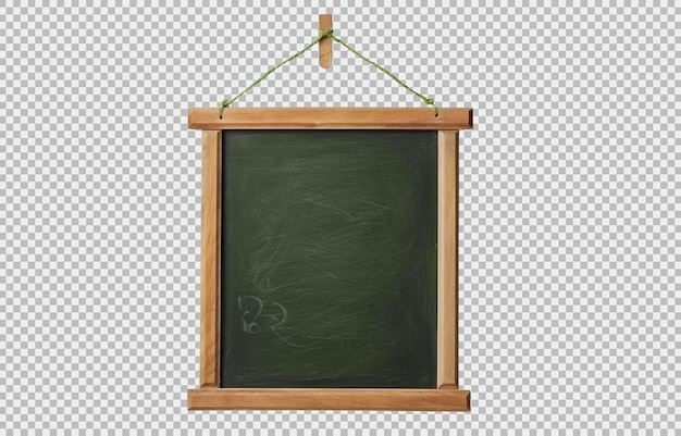 Free PSD green wood chalk board on isolated on background