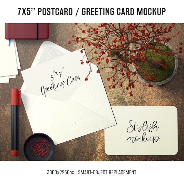 ‘Greeting Card Mock Up’ – Free PSD Templates Download