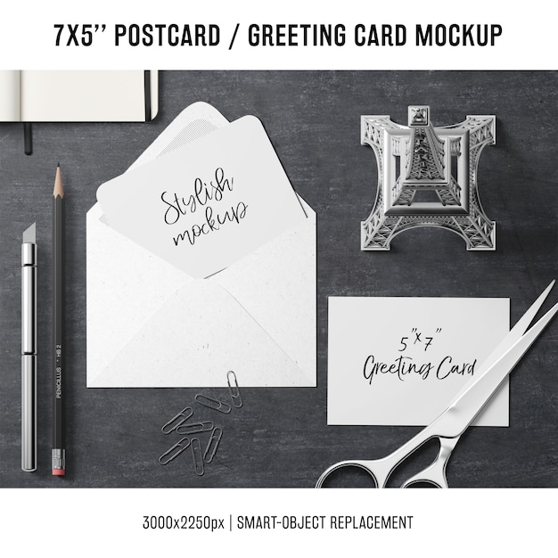 Greeting Card Mock Up – Free PSD Template | Download Now