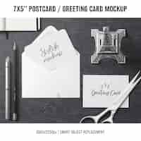 Free PSD greeting card mock up