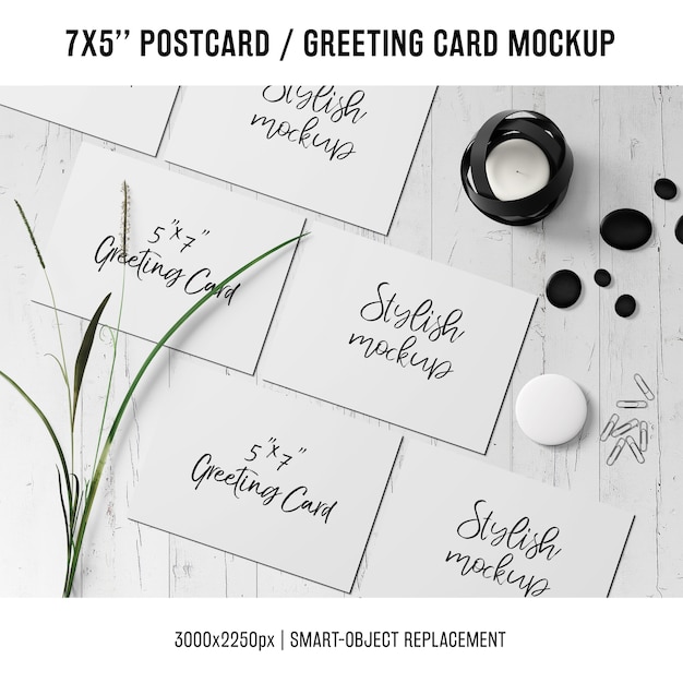 Free PSD greeting card mock up