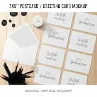 Free PSD greeting card mock up